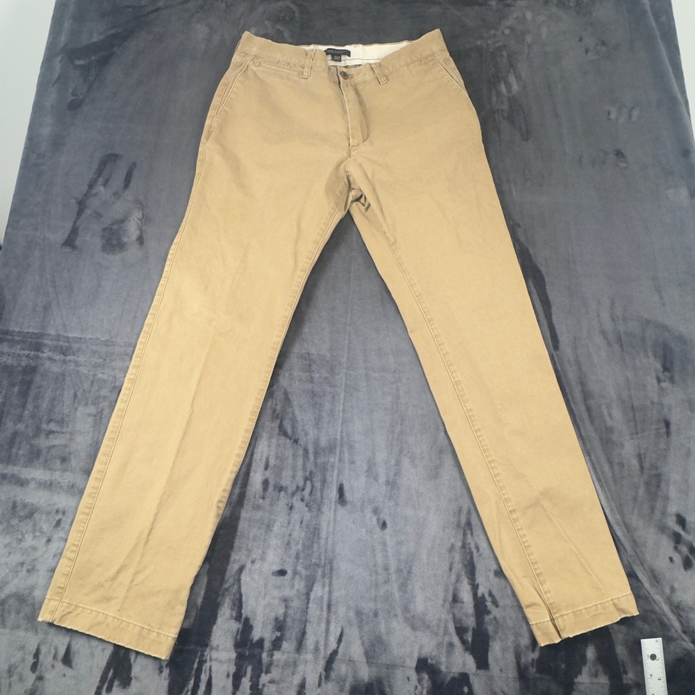 Banana Republic Vintage Straight Pants Mens 33/34 Tan Khaki Chino Cotton